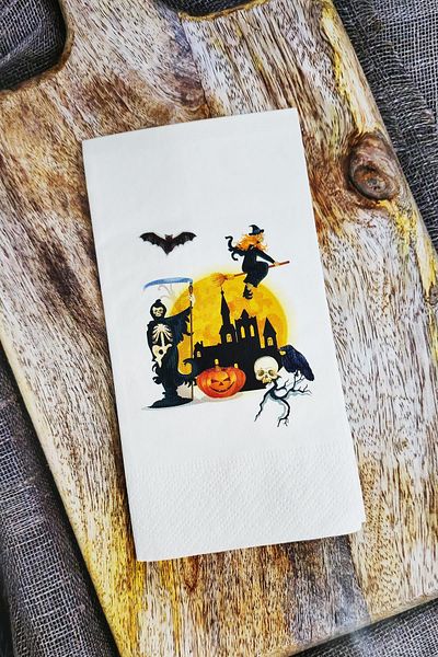 PEKSHOP 20Pcs Halloween and Halloween Theme Printed Napkin