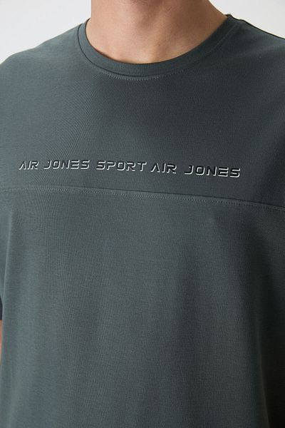 AIR JONES Ανδρικό μπλουζάκι με τυπωμένη υφή από βαμβακερή χοντρή επιφάνεια - 88371