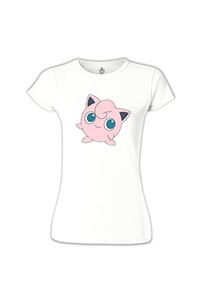 Lord T-Shirt بوكيمون - تي شيرت نسائي أبيض من Jigglypuff