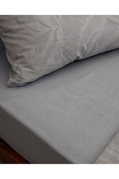 Madame Coco Coyan Çift Kişilik Pamuklu Baskılı Nevresim Takımı - Gri