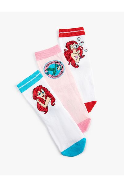 Koton Little Mermaid Socks Set of 3 Licensed