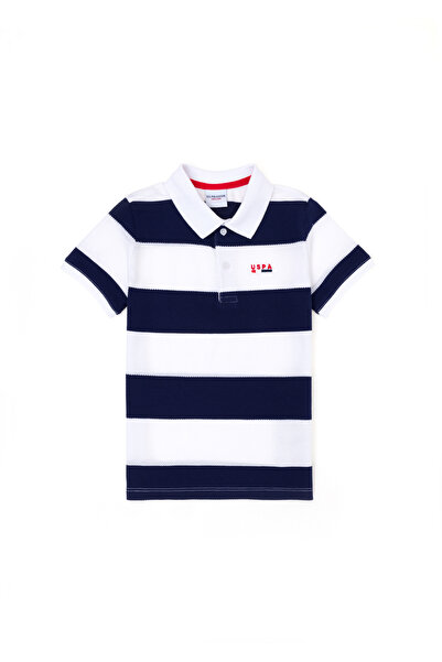 U.S. Polo Assn. Marineblaues Polo-Kragen-T-Shirt für Jungen 50263253-VR033