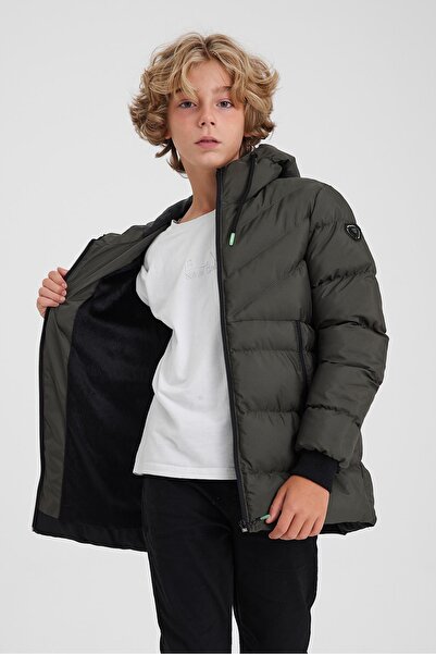 SİVAİST MANTA DE PIELE DE IEPURE VERDE PENTRU BĂIEȚI, IMPERMEABILĂ LA APĂ ȘI VENT, CU PIELE DE IEPURE ÎN INTERIOR