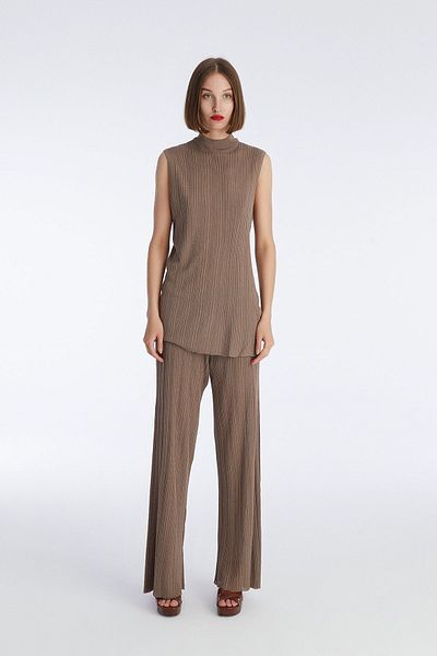 rue Μπλούζα πλεκτό μακρύ Twill Mink
