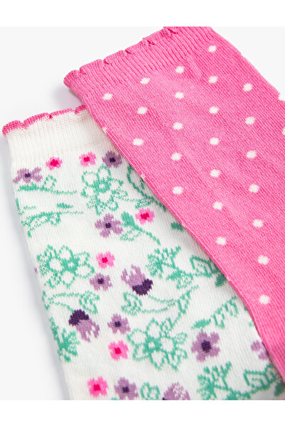 Koton Gepunktetes Set mit 2 Socken mit Rüschendetail