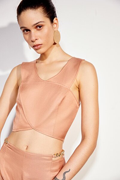 rue Μπουστάκι με λουράκι σε χρώμα πούδρας