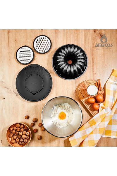 Amboss Barnite Cake Granite Mold and Multi-Purpose Satin Bowl Set