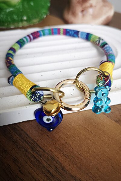 Truego Cat Dog Collar with Bell Bohemian Cat Necklace Spring Lock - Light Blue