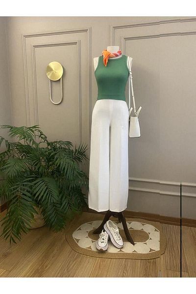 Moda Zeyn Γυναικεία μπλούζα Crop με φαρδιές τιράντες