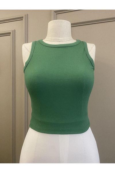 Moda Zeyn Γυναικεία μπλούζα Crop με φαρδιές τιράντες
