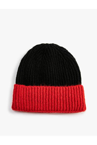 Koton Beretă tricotată elastică colorblock