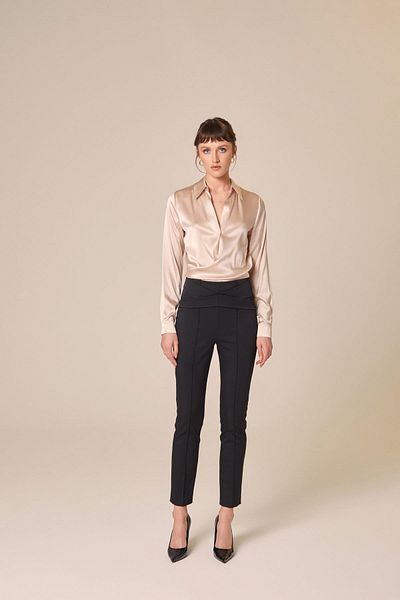 rue. Stone Detailed Silk Blouse