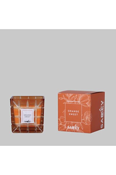 Sarev Orange Sweet Scented Candle Kokulu Mum