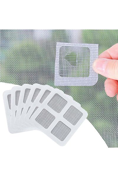 RAMDET 10 Pieces 10cm Fly Screen - Repair Tape and Patch Self-Adhesive Bathroom Drain Strainer