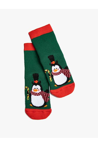 Koton Șosete cu prosoape tematice de Anul Nou cu model pinguin