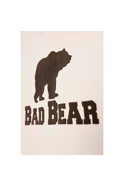 Bad Bear Logo Crewneck Jr Kids White Sweatshirt 23.06.12.001-C04