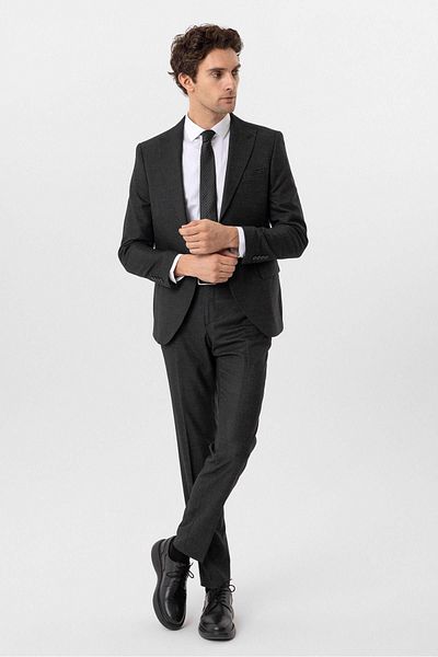SÜVARİ Slim Fit Dobby Suit