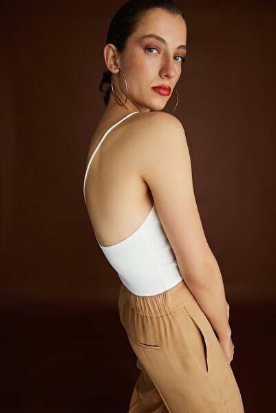 rue Екрю трикотажний кроп-топ - дизайн на бретельках