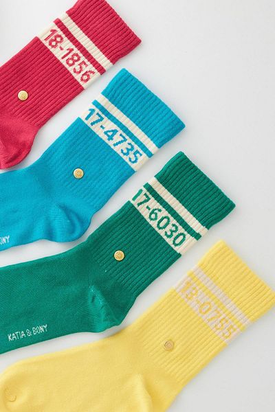 Katia&Bony Set of 4 Pantone Colorful Socks - Boxed