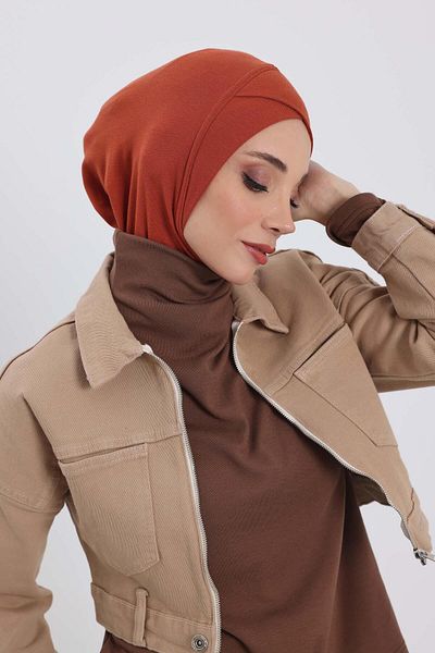 Aisha's Design Winter Hijab Cap with Cross Detail on the Front, Tb-4Rb