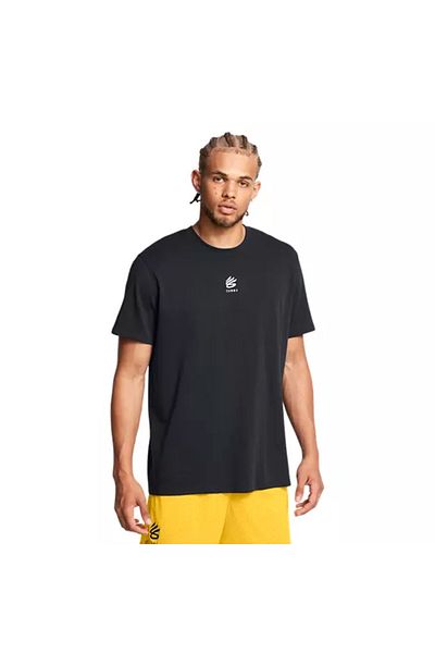 Under Armour Ανδρικό μαύρο μπλουζάκι μπάσκετ Curry Heavyweight - 1387107 -001