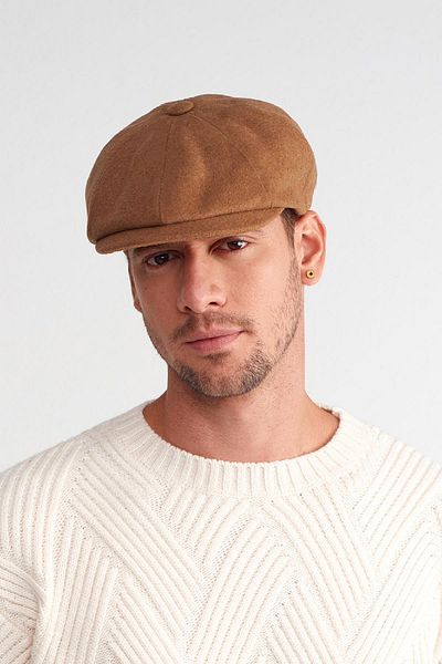 Külah Hat Winter Camel Wool Sports Men's Cap