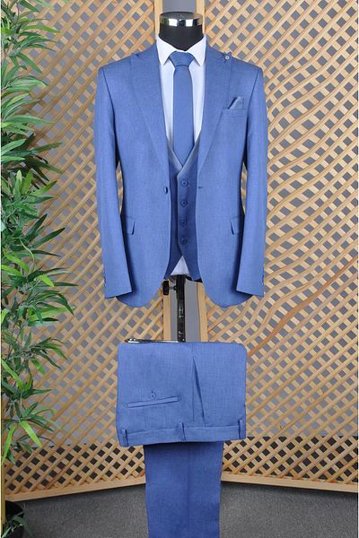 BAGGI Men's Slim Fit Vest Suit - Relaxed Fit