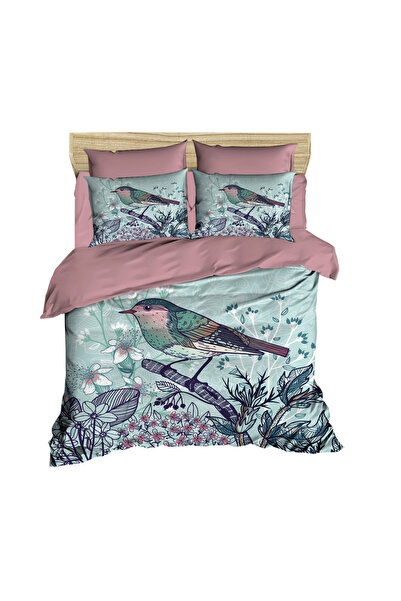 Fabeteks Sparrow on Branch 3D Digital Double Duvet Cover Set