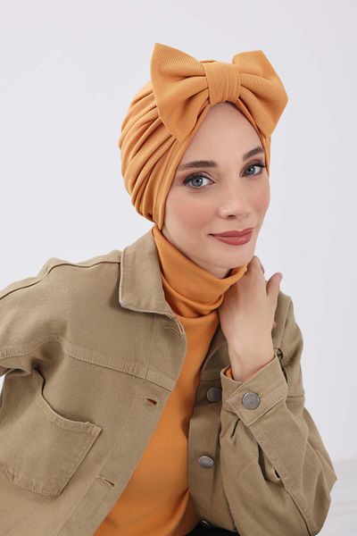 Aisha's Design بونيه شتوي بفيونكة - b-27rb