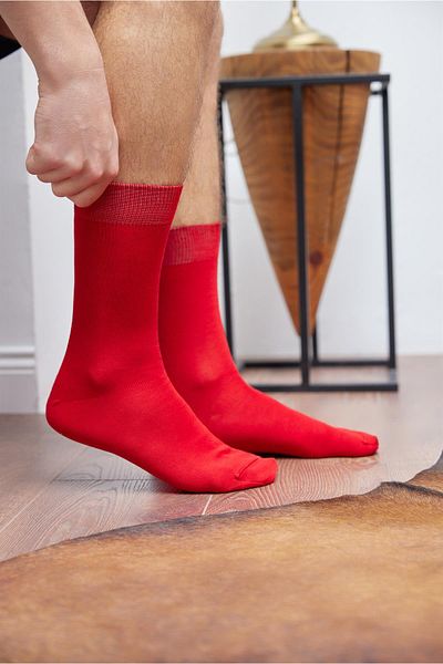 Katia&Bony Men's Socks Mercerized - Red