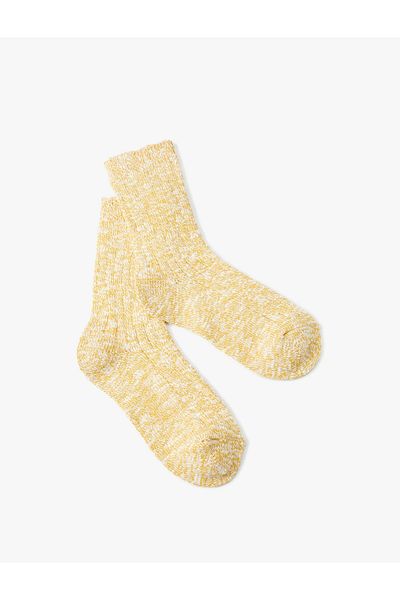 Koton Socket Socks Thick Textured Melted