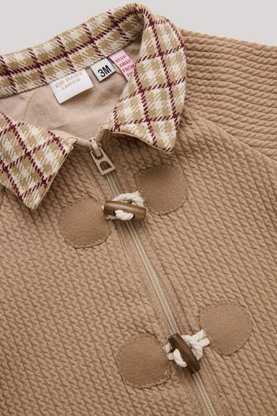 Layette Bg Store Baby Boy Beige Tracksuit Top