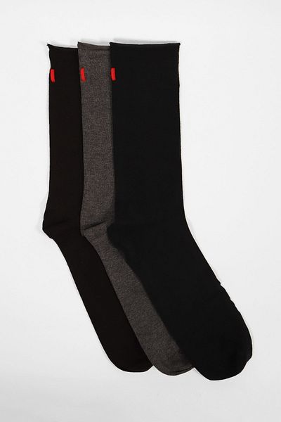 Katia&Bony Пакет от 3 мъжки чорапа Harold Bamboo Elasticless Anthracite-тъмно синьо-черно