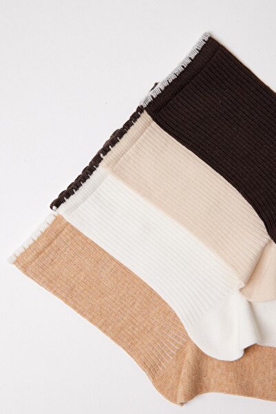 Katia&Bony Women's 4-Piece Colorful Ankle Socks