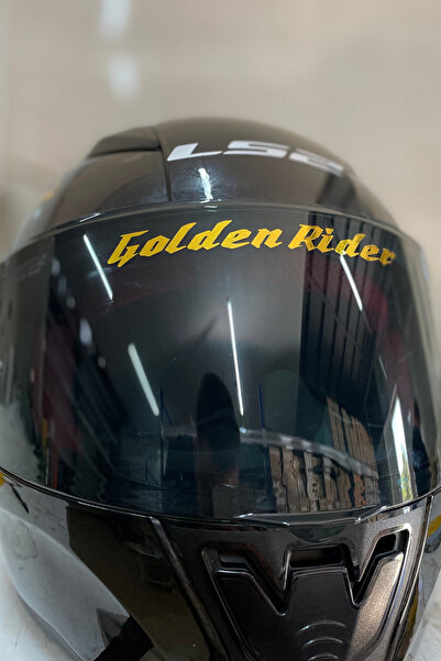 Banxtre Motor-Kask Vizörü için Gold Altın Renk Golden Riders Sticker Etiket 1...