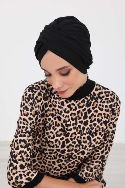 Aisha's Design Winter Hijab Bonnet,B-9Iv,Black