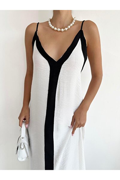 Angel Mia Φόρεμα Μουσελίνας με Ζαρτιέρες Εκρού