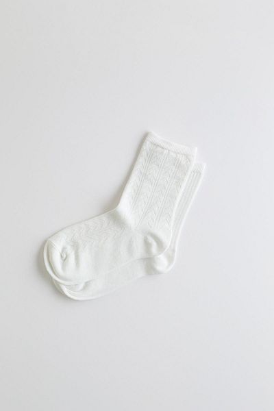 BONY SOCKS Детски бели чорапи до глезена - 2 броя