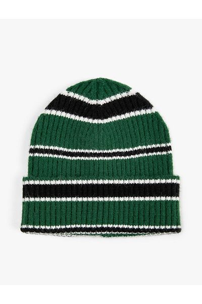 Koton Knitted Beret with Multicolored Stripe Pattern