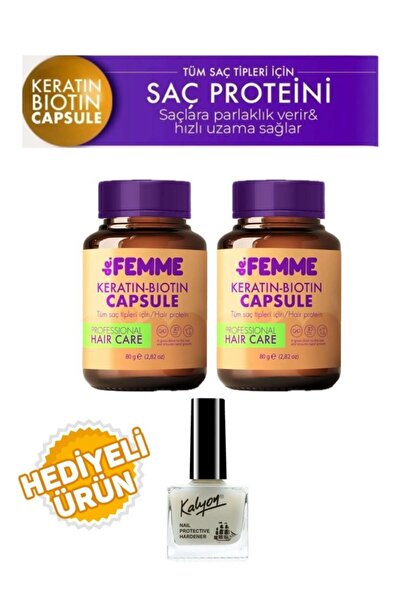 De Femme قطعتان من بروتين العناية بالشعر + كالون لتقوية الأظافر