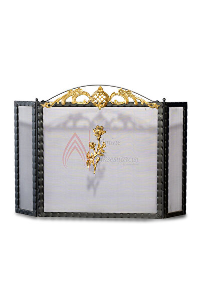 Şömine Aksesuarcısı Gül Desenli Şömine Siperlik , Gül Siperlik,  Şömine Aksesuarları