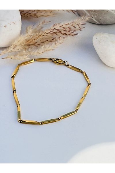 KOALA COMPANY Steel Gold Color Unisex Bracelet Non-Tarnish-No Allergy Can Be Made According to the Desired Size