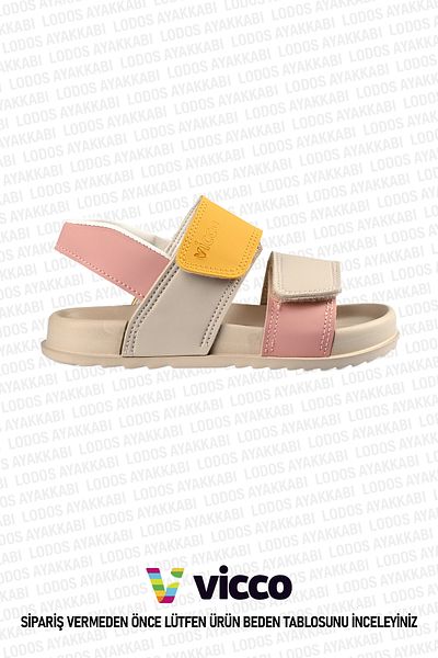 Vicco Krixi Model Baby Girl and Kids Sandals Beige