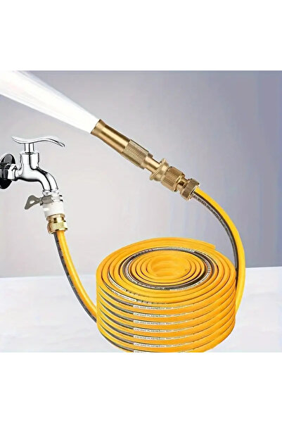 Morpanya Yüksek Basınçlı Ayarlanabilir Bahçe Sulama Püskürtme Tabancası Hızlı Araba Yıkama Hortum Ucu Gold