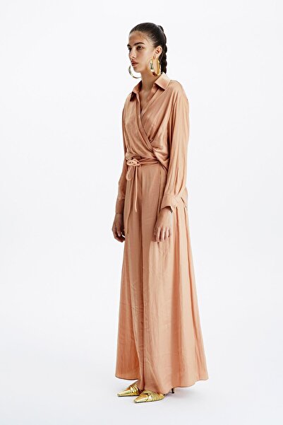 rue Kruvaze Somon Saten Gömlek