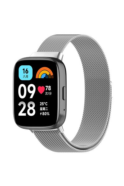 Fibaks حزام من الفولاذ المقاوم للصدأ قابل للتعديل مع شبكة معدنية متوافقة مع Xiaomi Redmi Watch 3 Active
