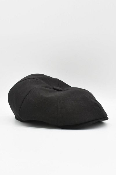 Külah Men's Black Hat Summer Linen Sports Cap