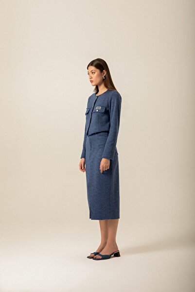 Rue Studio Кришка для мобільного телефону Детальний трикотажний синій піджак