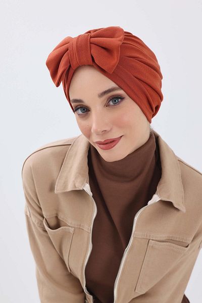 Aisha's Design بونيه شتوي بفيونكة - b-27rb