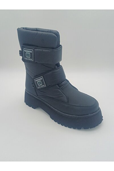 eatölye Kadın Cırtlı Kışlık Kalın Tabanlı ve Kalın Topuklu Kar Botu